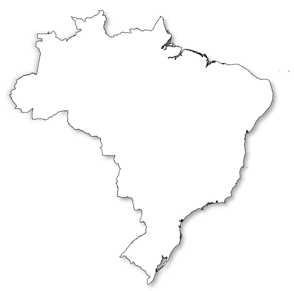 Outline Map of Brazil