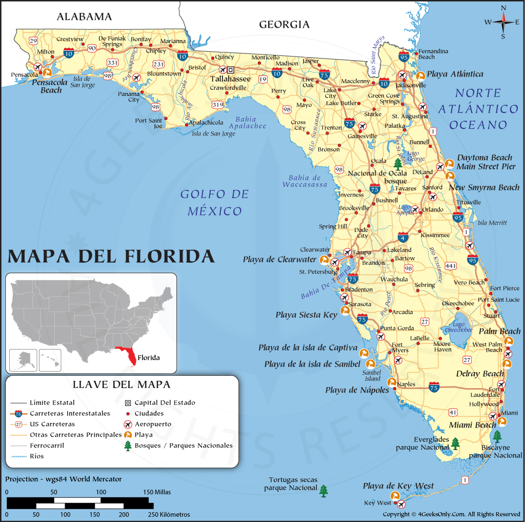 Pdf Of Mapa Del Florida Mapa Del Florida Pdf