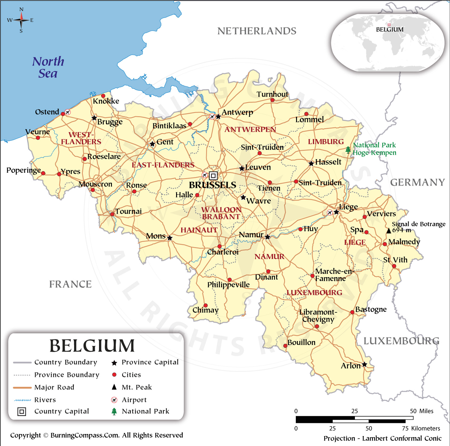 Belgium Map HD