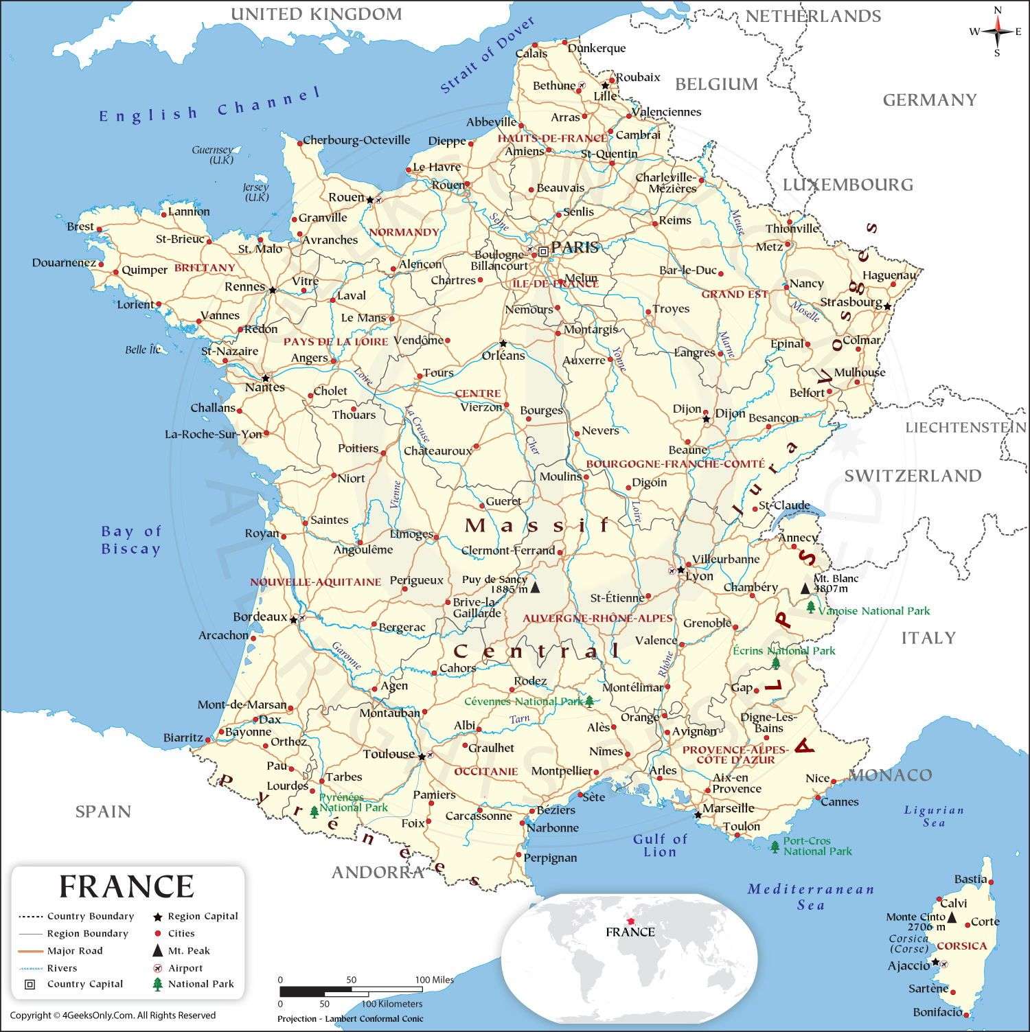 France Map Hd 