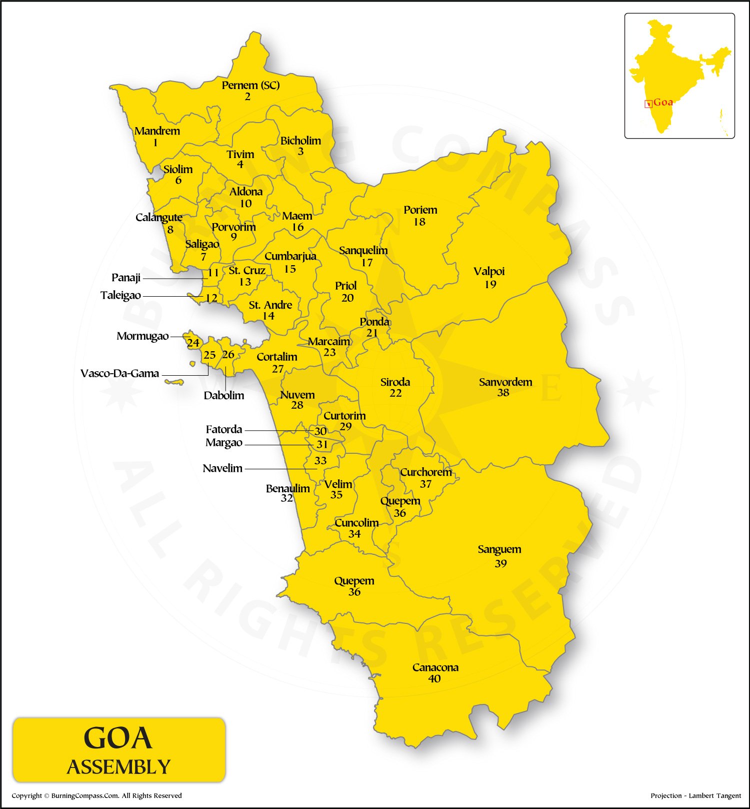 Goa Assembly Constituency Map HD