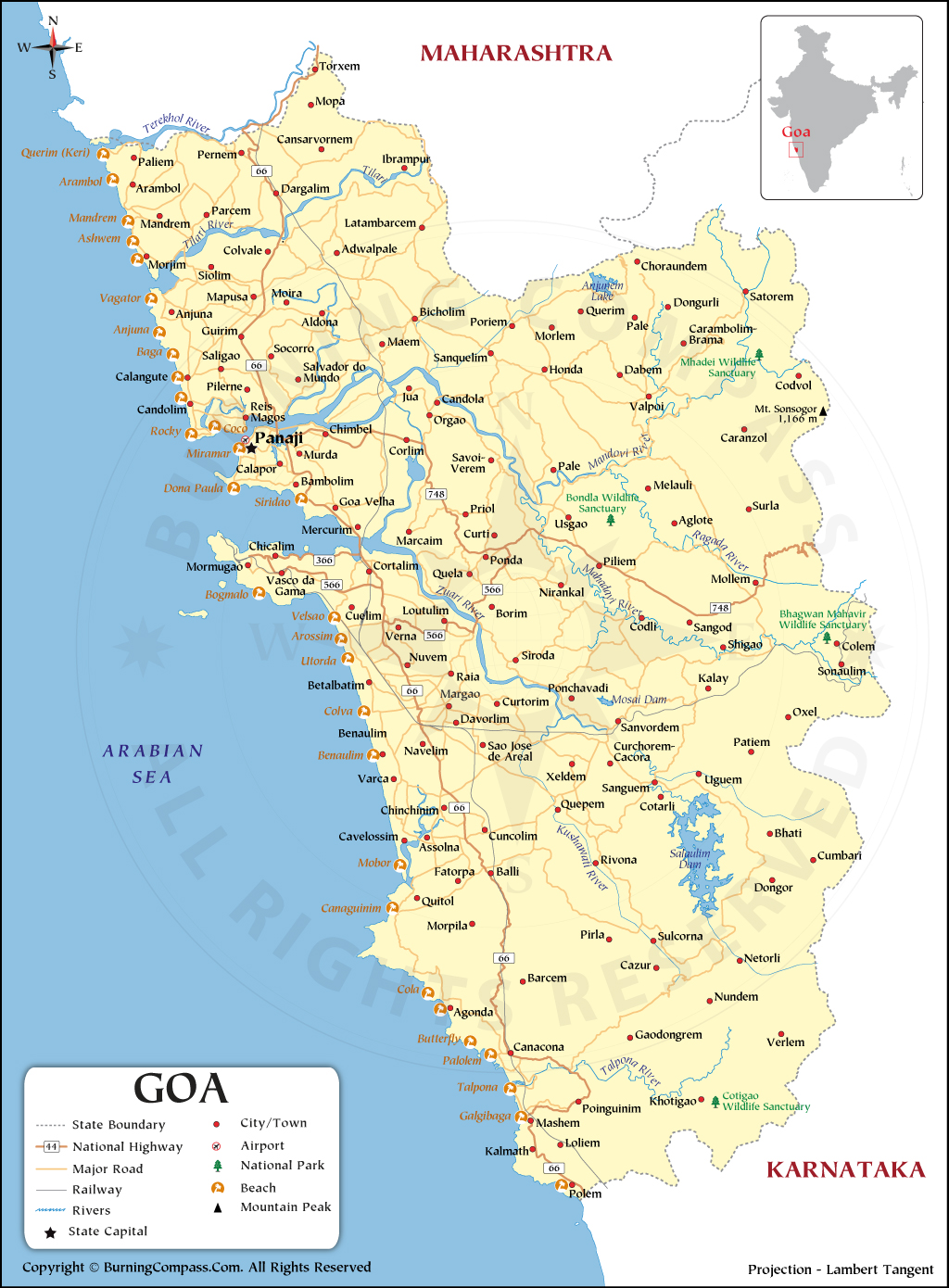 goa tourist map in marathi