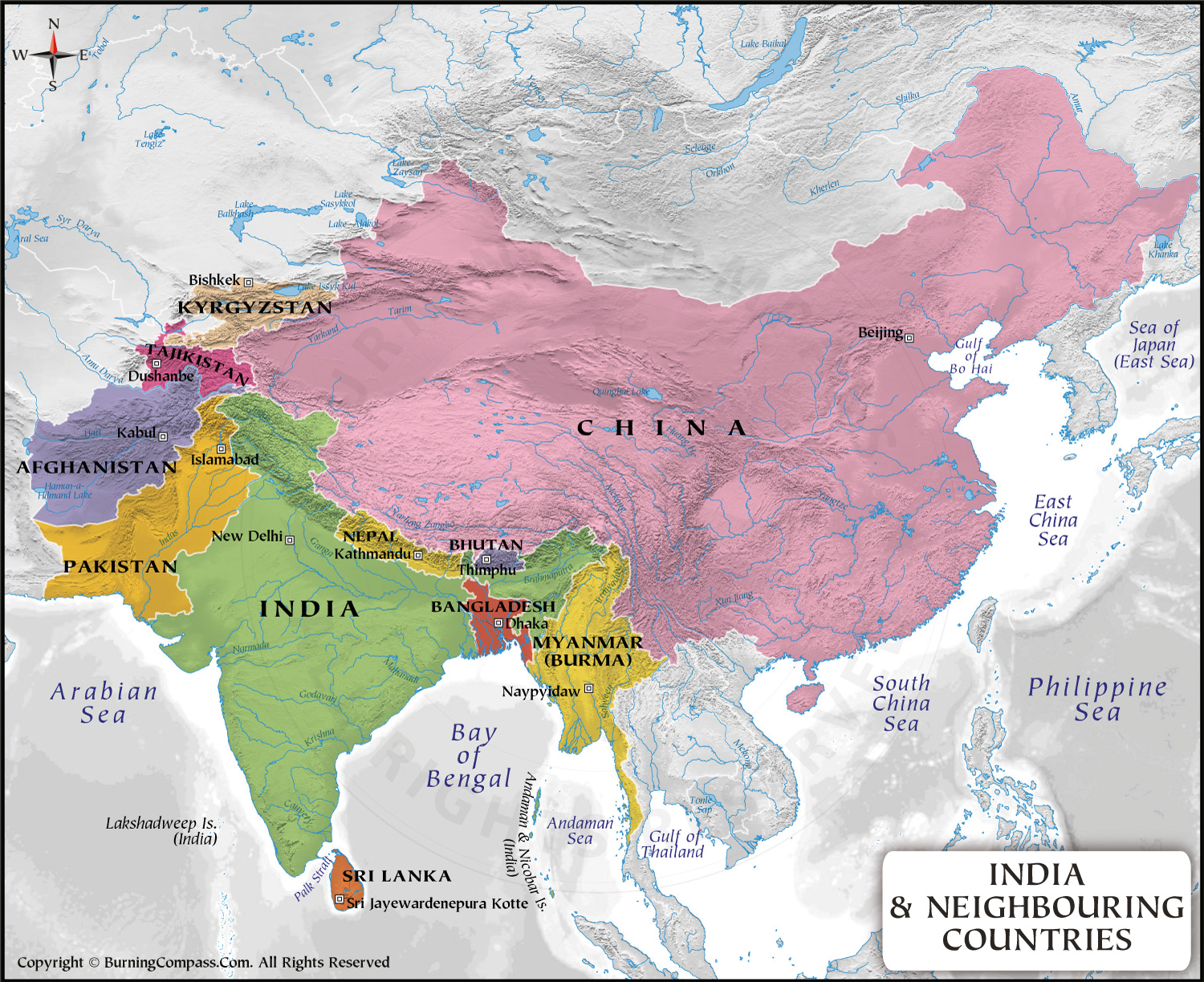 India And Its Neighbouring Countries India World Map - vrogue.co