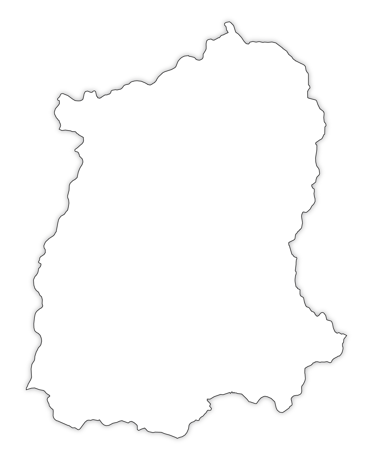 Sikkim Outline Map HD
