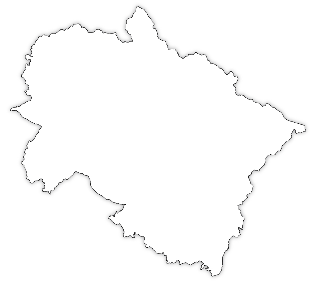 Uttarakhand Outline Map, Uttarakhand Blank Map