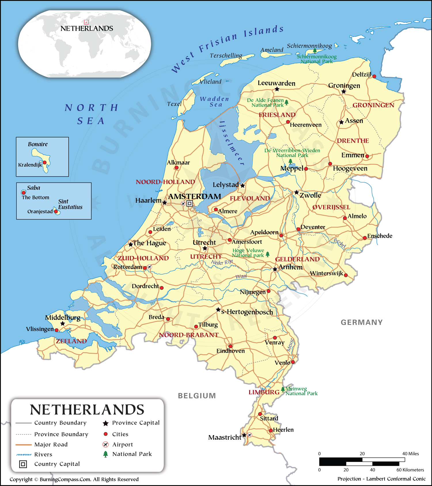 Netherlands Map HD