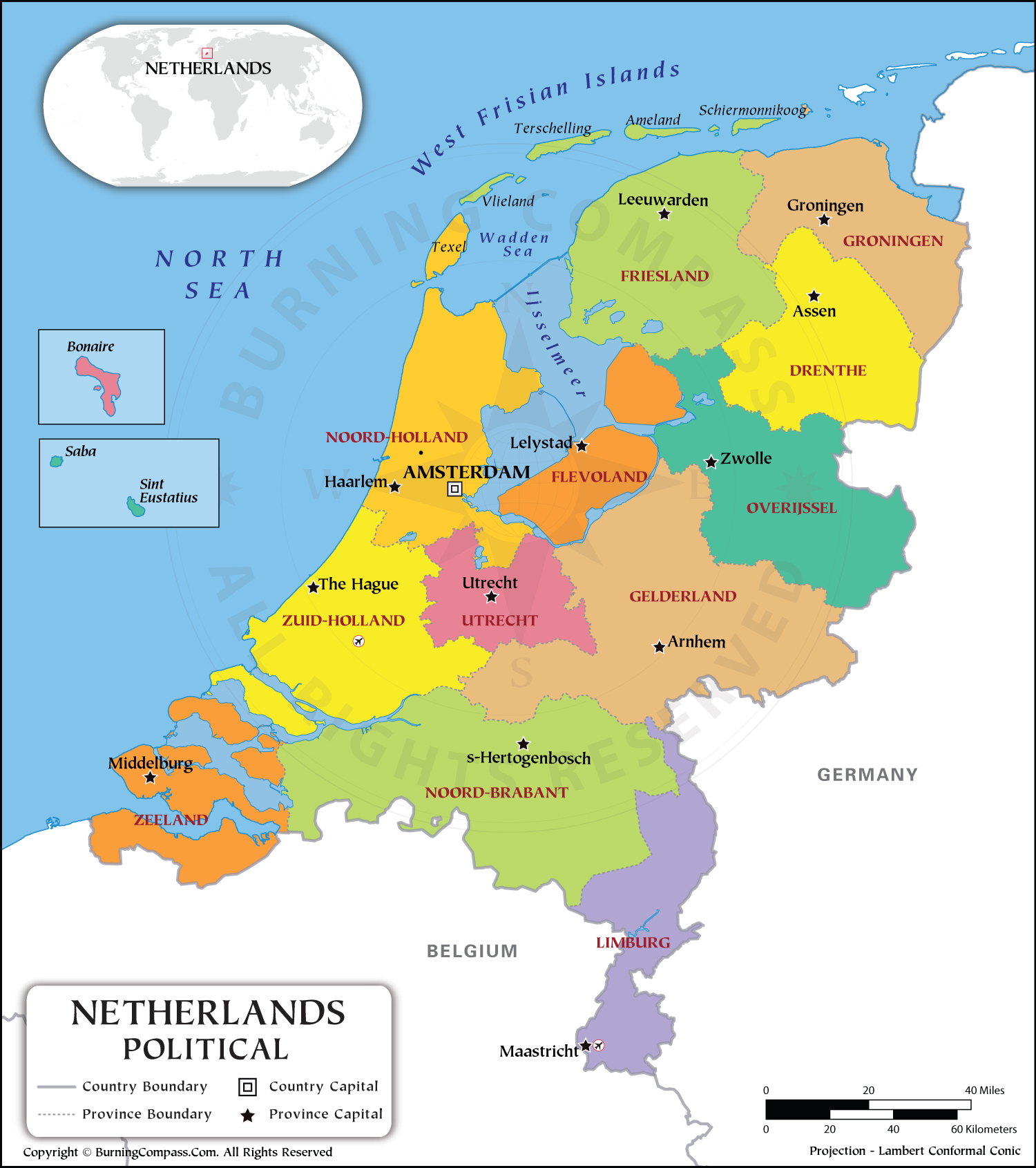 Netherlands Political Map