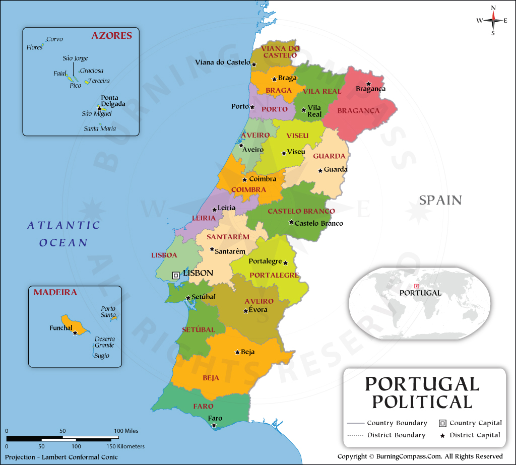 Political Map of Portugal