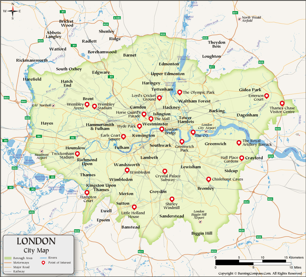 London Map London City Map Map Of London England Uk