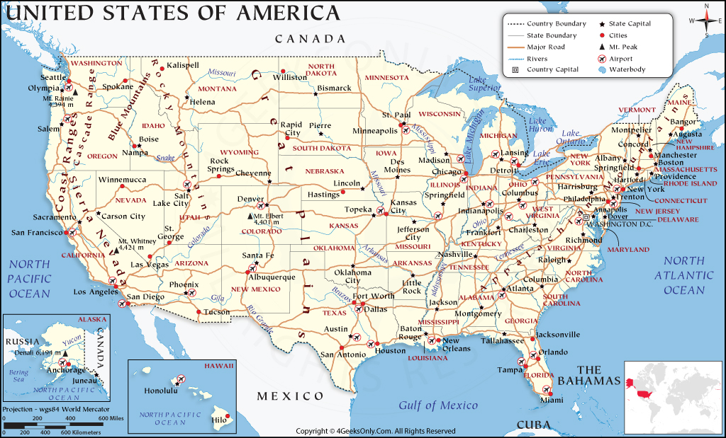 us map labeled map of america show me a map of the united states