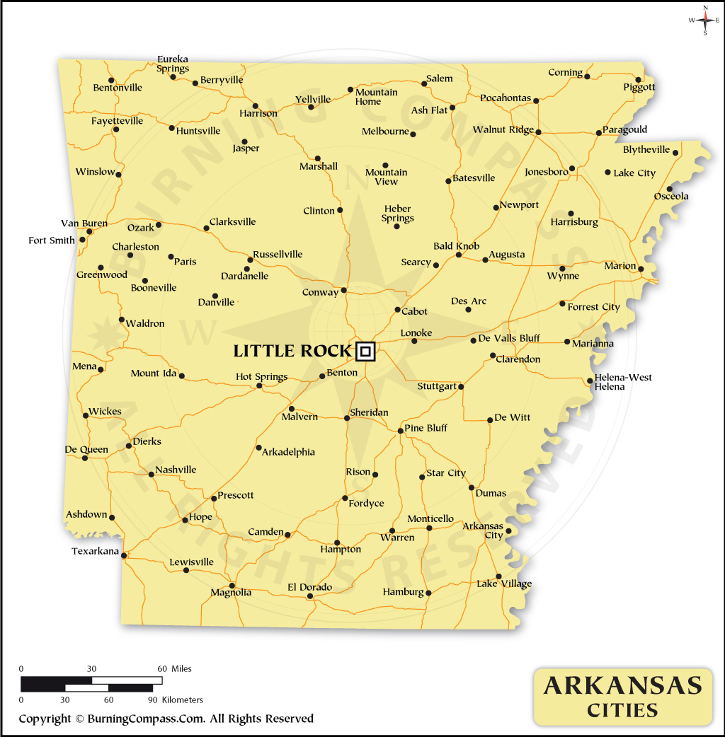 Arkansas Cities Map Arkansas State Map With Cities