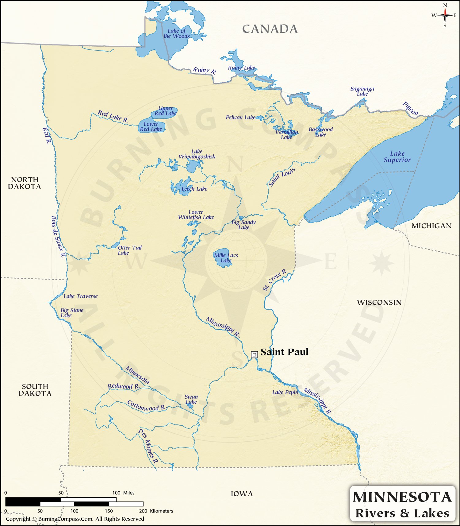 Minnesota River Map HD