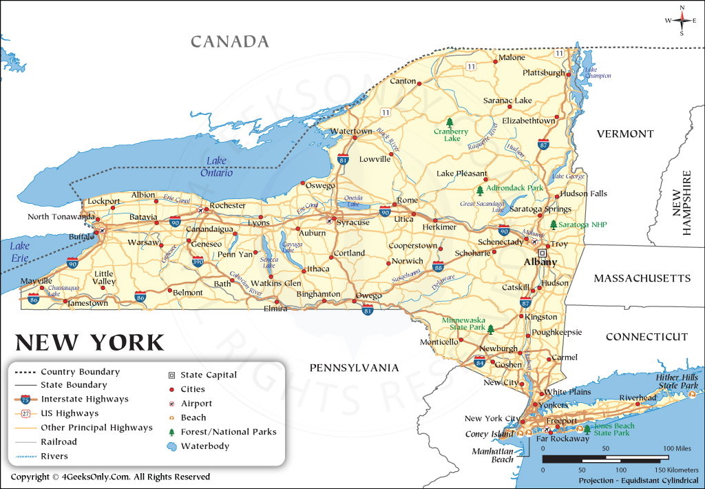 New York, New York On Map