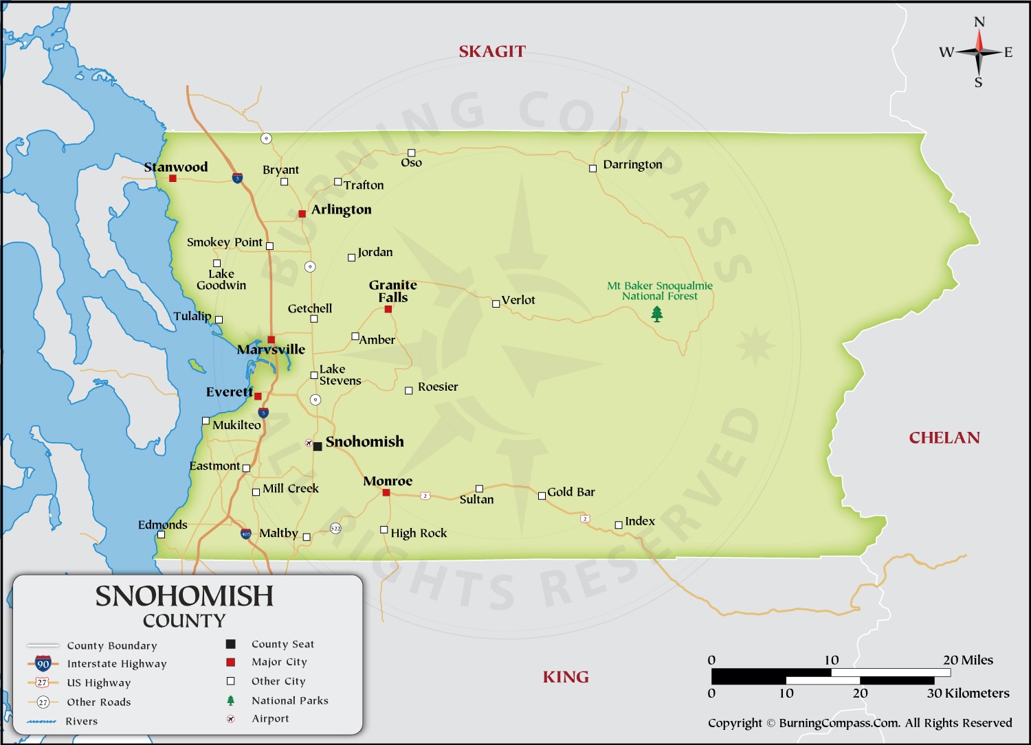 Snohomish County Map HD