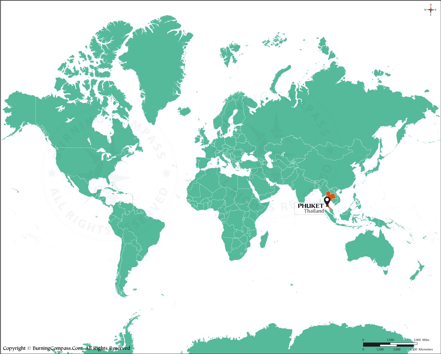 Where is Phuket on World Map HD