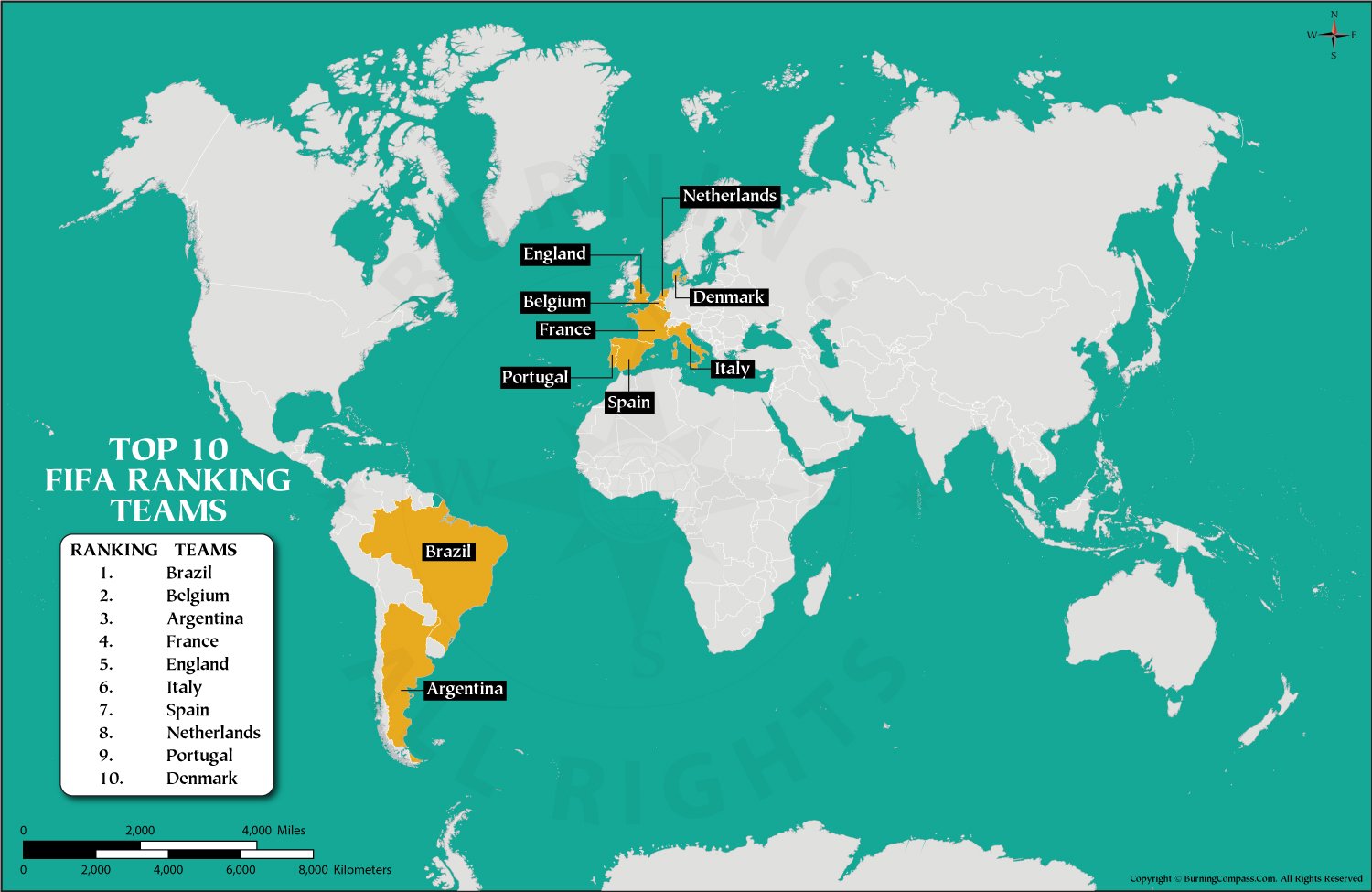 FIFA Rankings Map in HD