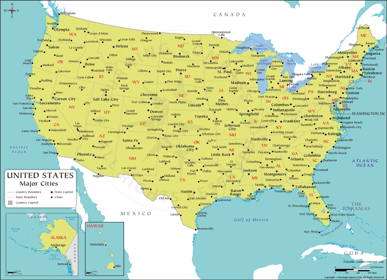 Buy US Cities Map Online at Best Prices, Purchase US Cities Map