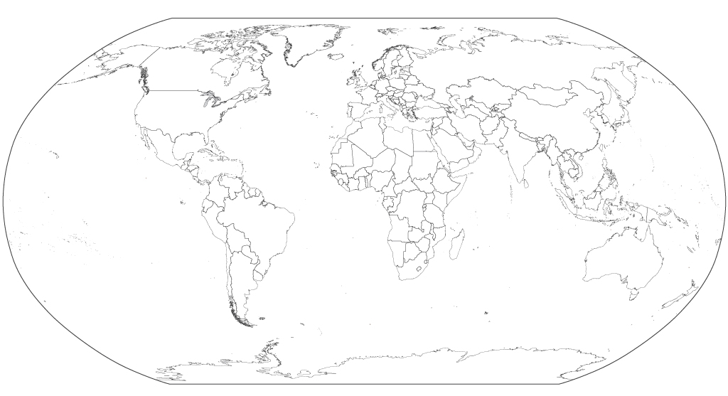 Blank Map Of The World Robinson 