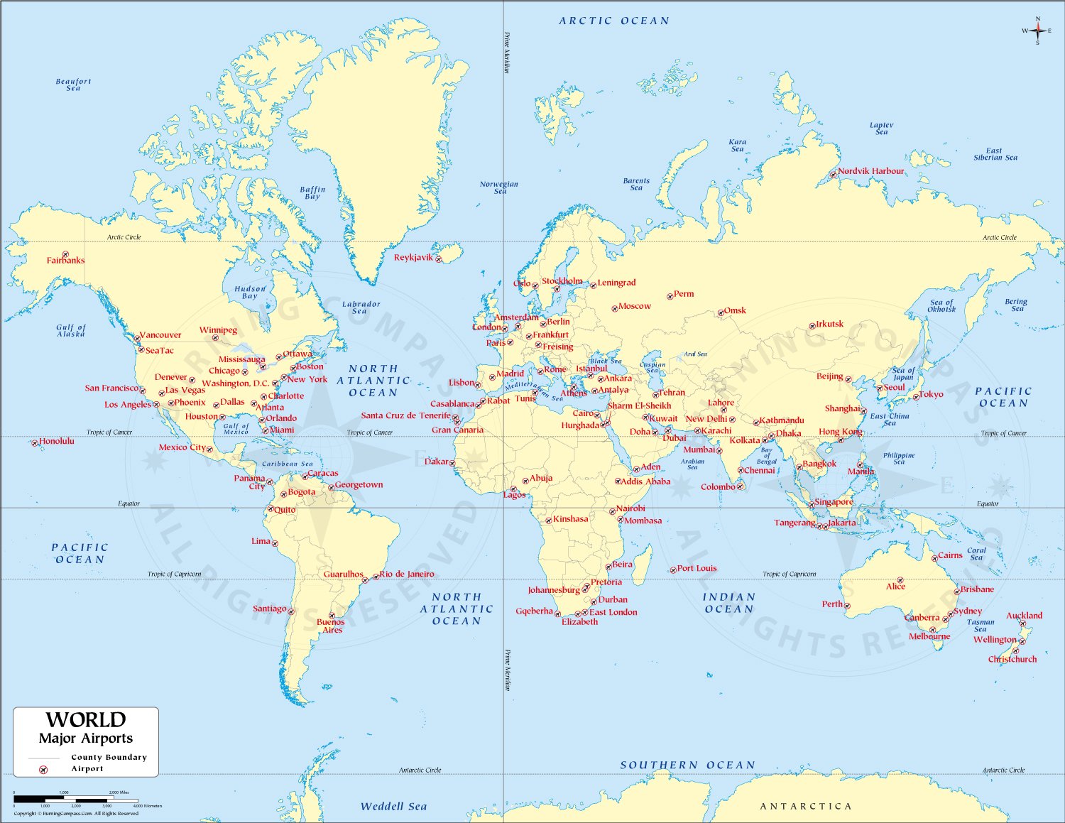 World Airport Map HD