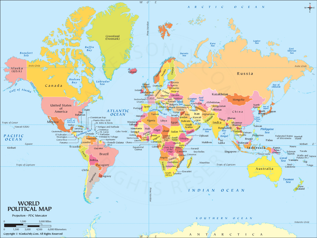 world maps with countries names